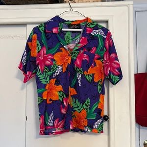 Vintage tropical dad shirt